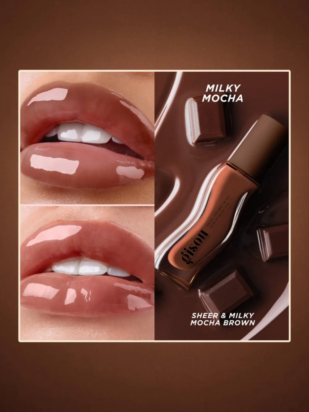 Gisou Honey Infused Lip Oil - Milky Mocha 🎀 Brand New In Box